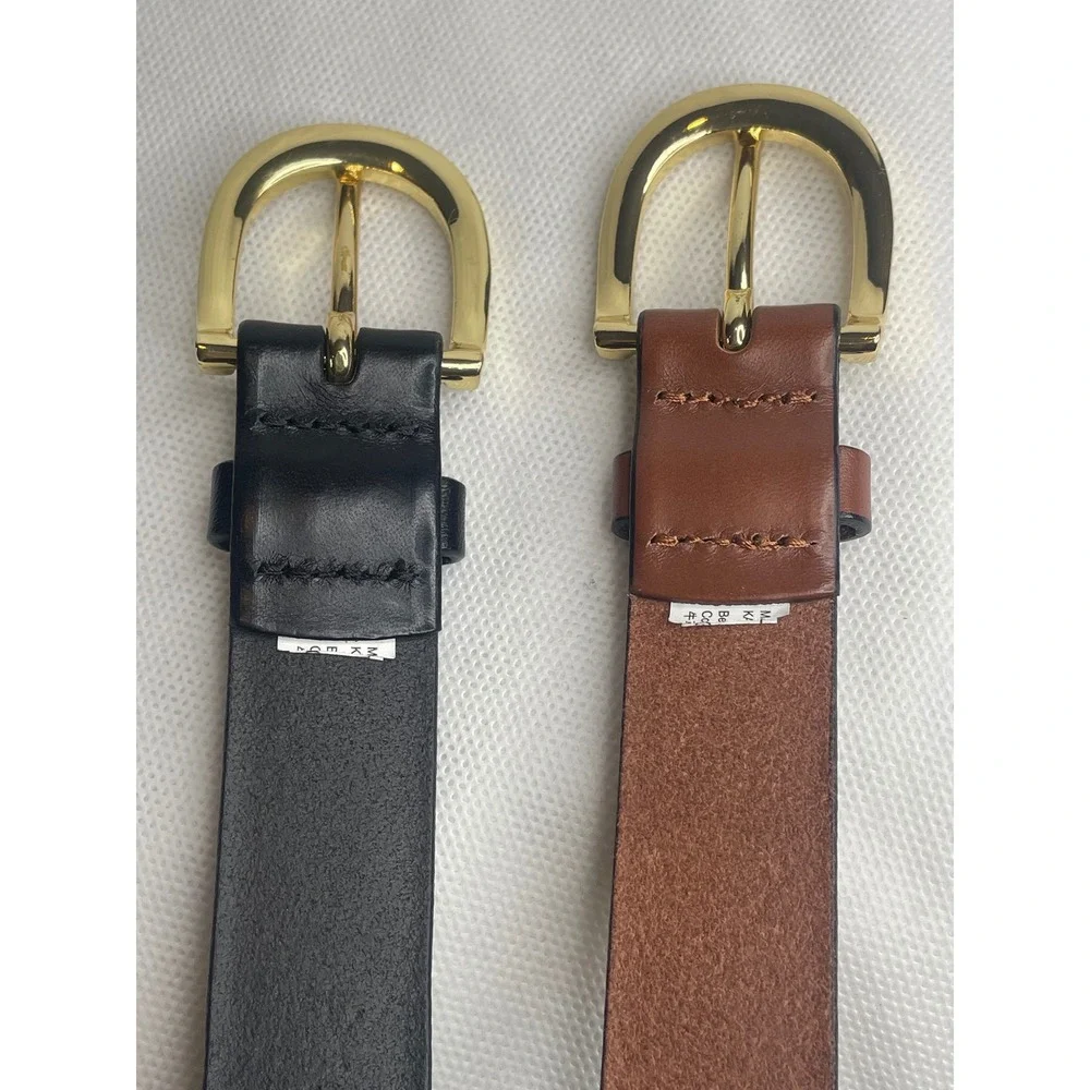 (2) J. Crew Italian Leather Belts Lot Size Small (31